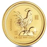 2005 1/4 oz Gold Lunar Rooster BU Australian Perth Mint