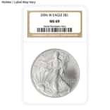 2006-W 1 oz Burnished Silver American Eagle $1 Coin NGC MS 69