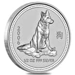 2006 1/2 oz Silver Lunar Year of The Dog BU Australian Perth Mint