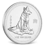 2006 1 oz Silver Lunar Dog BU Australian Perth Mint (Series I)
