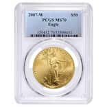 2007-W 1 oz $50 Burnished Gold American Eagle PCGS MS 70