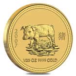2007 1/20 oz Gold Lunar Pig BU Australian Perth Mint Series I