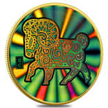 2003 Canada Lunar Sheep Holographic Gold Coin (in Cap)