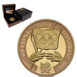 2008 Great Britain 2 Pounds Beijing to London Olympics Handover Proof Gold Coin