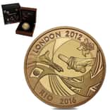 2012 Great Britain 2 Pounds London to Rio Olympics Handover Proof Gold Coin