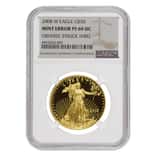 2008 W 1 oz $50 Proof Gold American Eagle NGC PF 69 UCAM Mint Error (Obv Struck Thru)