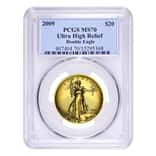 2009 1 oz $20 Ultra High Relief Saint-Gaudens Gold Double Eagle PCGS MS 70