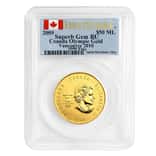 2009 Canada 1 oz $50 Vancouver Olympics Gold Coin .9999 Fine PCGS BU