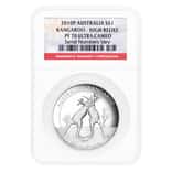 2010 1 oz Proof Silver Australian Kangaroo High Relief Perth Mint NGC PF 70 UCAM