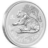 2010 2 oz Silver Lunar Tiger BU Australian Perth Mint