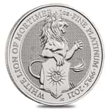 2021 Great Britain 1 oz Platinum Queen's Beasts White Lion of Mortimer Coin .9995 Fine BU