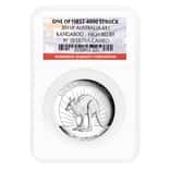 2011 1 oz Proof Silver Australian Kangaroo High Relief Perth Mint NGC PF 70 UCAM