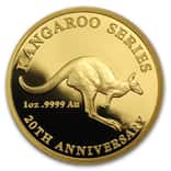 2013 $100 Royal Australian Mint Gold Coin 20th Anniversary Kangaroo