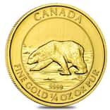 2013 1/4 oz $10 Canadian Gold Polar Bear .9999 Fine BU (Sealed)