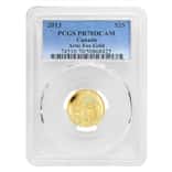 2013 1/4 oz Canadian Arctic Fox Gold Coin PCGS PF 70 DCAM