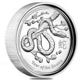2013 1 oz Proof High Relief Silver Lunar Snake Coin Australian Perth Mint