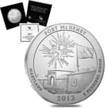 2013-P 5 oz Silver America the Beautiful ATB Maryland Fort McHenry National Monument Unc Coin
