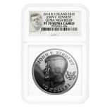2014 2 oz British Virgin Islands John F. Kennedy Ultra High Relief Proof Silver Coin NGC PF 70 UCAM