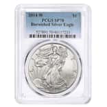2014-W 1 oz Burnished Silver American Eagle $1 Coin PCGS SP 70