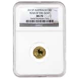 2015 1/20 oz Gold Lunar Year of The Goat Australia Perth Mint NGC MS 70