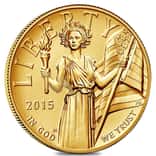 2015-W 1 oz $100 American Liberty High Relief Gold Coin (Scruffy)