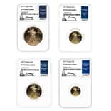 2017-W 1.85 oz Proof Gold American Eagle 4-Coin Set NGC PF 70 UCAM (Edmund C. Moy)
