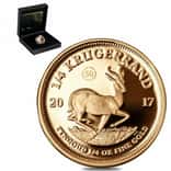 2017 South Africa 1/4 Proof Gold Krugerrand 50th Ann. Privy (w/Box & COA)