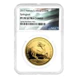 2017 South Africa 1 oz Natura Springbok Proof Gold Coin NGC PF 70 UCAM Coert Steynberg Privy