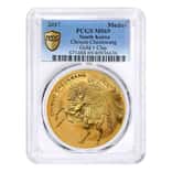 2017 South Korea 1 oz Chiwoo Cheonwang Gold Medal PCGS MS 69