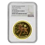 2018 1 oz Colorized Proof Gold Lunar Year of The Dog Australia Perth Mint NGC PF 70 UCAM