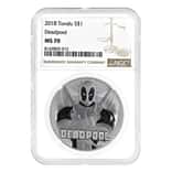 2018 Tuvalu 1 oz Marvel Deadpool Silver Coin NGC MS 70
