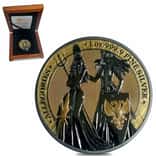 2019 1 oz Britannia & Germania The Allegories Rhodium & Red Gold Silver Coin