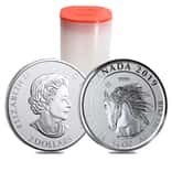 Tube of 30 - 2019 3/4 oz Canadian Wild Horse Reverse Proof Silver Coin .9999 Fine