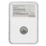 2019 Great Britain 1/10 oz Platinum Britannia Coin NGC MS 68 Mint Error (Rev Struck Thru)