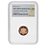 2019 W Proof Lincoln Penny Cent Comm. NGC PF 68 UCAM Mint Error (Obv Struck Thru)