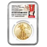 2020-W V75 Privy 1 oz Proof Gold American Eagle End of WWII 75th Anniv NGC PF 69 ER (V-Day Label)