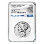 2020-W 1 oz Burnished Palladium American Eagle NGC MS 70 FDOI (Eagle Label)