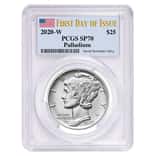 2020-W 1 oz Burnished Palladium American Eagle PCGS SP 70 FDOI