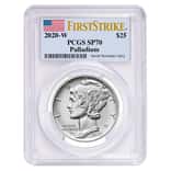 2020-W 1 oz Burnished Palladium American Eagle PCGS SP 70 FS
