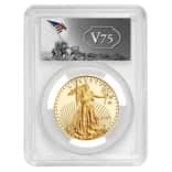 2020-W V75 Privy 1 oz Proof Gold American Eagle End of WWII 75th Anniv PCGS PF 69 FDOI (Iwo Jima Label)