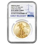 2020-W V75 Privy 1 oz Proof Gold American Eagle End of WWII 75th Anniv NGC PF 69 ER