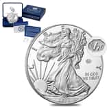 2020-W V75 Privy 1 oz Proof Silver American Eagle End of WWII 75th Anniv (w/Box & COA)