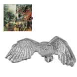 2020 1 oz Silver Great Horned Owl Solomon Islands $2 Coin .9999 Fine (w/Box & COA)