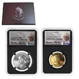 2020 Canadian Peace Dollar Ultra High Relief Gold/Silver 2-Coin Set NGC PF 70 FDOI (Susan Taylor)