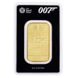 2020 Great Britain 1 oz James Bond 007 Gold Bar .9999 Fine (In Assay)