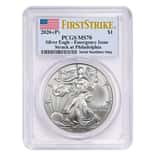 2020 (P) 1 oz Silver American Eagle PCGS MS 70 FS Emergency Issue