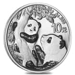2021 30 Gram Chinese Silver Panda 10 Yuan .999 Fine BU