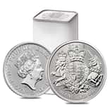 Roll of 25 - 2021 Great Britain 1 oz Silver Royal Arms Coin .999 Fine BU (Tube, Lot of 25)