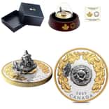 2022 Canada 5 oz Santa with Dancing Elves Holiday Gifts 3D Silver Coin (w/Box & COA)