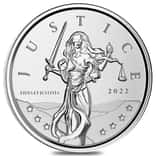 2022 Gibraltar 1 oz Lady Justice 1 Pound Silver Coin .999 Fine BU